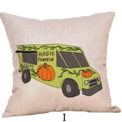 Cozy Haven Bettzeug-Kürbis Truck Kissenbezüge - Halloween Herbst Dekor Akzent