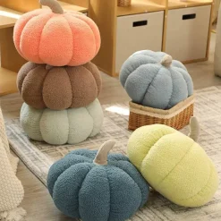 Willow u0026 Whim Bettzeug-Kürbis-Plüschkissen – Süßes Halloween-Herbstdekor