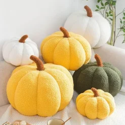 Willow u0026 Whim Bettzeug-Kürbis-Plüschkissen – Süßes Halloween-Herbstdekor