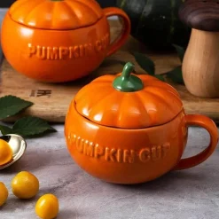 The Cozy Mug Küche & Esszimmer-Kürbistasse aus Keramik – Kreative Herbst-Kaffeetasse