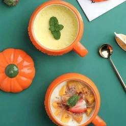 The Cozy Mug Küche & Esszimmer-Kürbistasse aus Keramik – Kreative Herbst-Kaffeetasse