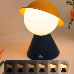 Bright Accents Beleuchtung-Kreative Strohhut-Nachtlampe – einzigartige dekorative Beleuchtungsvorrichtung