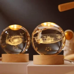 Bright Accents Beleuchtung-Kristallkugel-Nachtlicht – LED-Wohndekor-Akzent