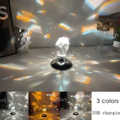 Willow u0026 Whim Beleuchtung-Kristall-LED-Nachtlicht – Elegante Atmosphärenlampe