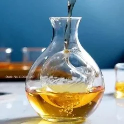 Plates u0026 More Küche & Esszimmer-Kristall-Sake-Glas-Set – Elegantes Hamsternest-Dekanter-Trinkgeschirr