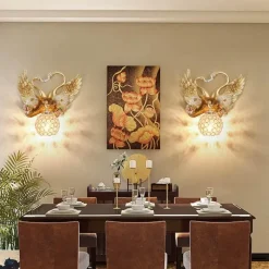 Bright Accents Beleuchtung-Kristallschwanen-Wandleuchte – Elegante dekorative Beleuchtung