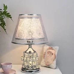Bright Accents Beleuchtung-Kristall-Tischlampe – Elegante Beleuchtung für romantisches Ambiente