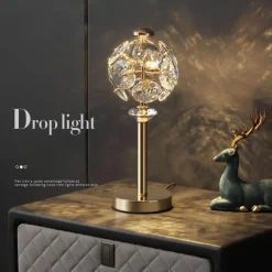 Bright Accents Beleuchtung-Kristall-Tischlampe – Elegante Luxusleuchte
