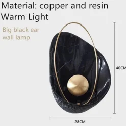 Glow Haven Beleuchtung-Küsten-Marmor-Muschel-Wandlampe – Elegante Strandbeleuchtung