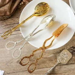 Decor Küche & Esszimmer-Kuchenzange aus Edelstahl – geprägtes Backutensil