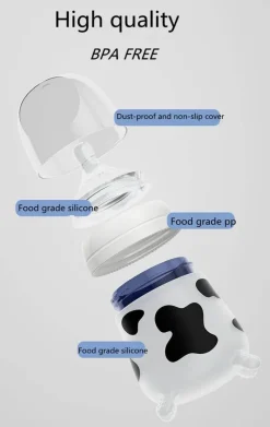 Kinder The Decor Haven Kinderwagen & Zubehör-Kuh-Babyflasche – süßes Tierdesign für Kleinkinder