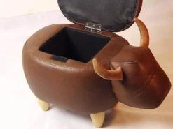 Cozy Living Möbel|Wohndeko-Kuh-Ottomane – Dekorativer Aufbewahrungshocker