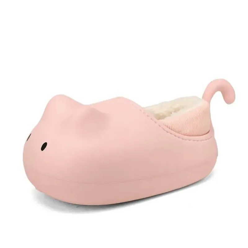 Damen Wilderness Haven Damenschuhe-Kuschelige Plüsch-Katzenschuhe für Kinder – Winterschuhe