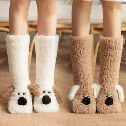 Damen Everly u0026 Lace Damenbekleidung-Kuschelige Sherpa-Socken – warme, flauschige Hausschuhsocken