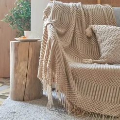 Wrap u0026 Relax Bettzeug-Kuschelige Strickdecke – Sofakomfort im Winter