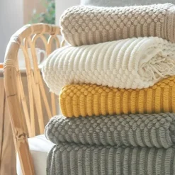 Wrap u0026 Relax Bettzeug-Kuschelige Strickdecke – Sofakomfort im Winter