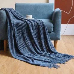 Wrap u0026 Relax Bettzeug-Kuschelige Strickdecke – Sofakomfort im Winter