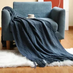 Wrap u0026 Relax Bettzeug-Kuschelige Strickdecke – Sofakomfort im Winter