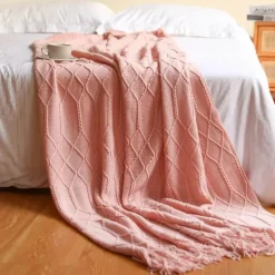 Wrap u0026 Relax Bettzeug-Kuschelige Strickdecke – Sofakomfort im Winter