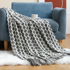 Wrap u0026 Relax Bettzeug-Kuschelige Strickdecke – Sofakomfort im Winter