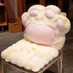 Comfort u0026 Style Autozubehör|Automobilindustrie-Kuscheliges Katzenpfoten-Plüschkissen – Weiches Sitzkissen für Katzenliebhaber