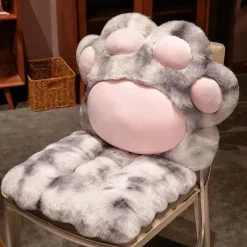 Comfort u0026 Style Autozubehör|Automobilindustrie-Kuscheliges Katzenpfoten-Plüschkissen – Weiches Sitzkissen für Katzenliebhaber