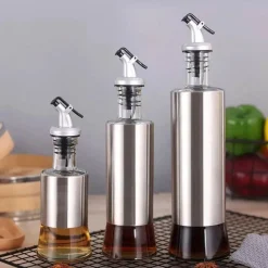 Tom Küche & Esszimmer-Öl- und Essigspender aus Edelstahl – auslaufsichere, langlebige Aufbewahrungsflasche