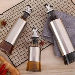 Tom Küche & Esszimmer-Öl- und Essigspender aus Edelstahl – auslaufsichere, langlebige Aufbewahrungsflasche