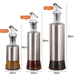 Tom Küche & Esszimmer-Öl- und Essigspender aus Edelstahl – auslaufsichere, langlebige Aufbewahrungsflasche