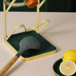 The Decor Haven Küche & Esszimmer-3-lagiges Topfdeckel-Halterregal - Küchenaufbewahrungs-Organizer für Kochgeschirr