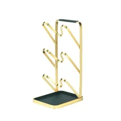 The Decor Haven Küche & Esszimmer-3-lagiges Topfdeckel-Halterregal - Küchenaufbewahrungs-Organizer für Kochgeschirr