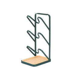 The Decor Haven Küche & Esszimmer-3-lagiges Topfdeckel-Halterregal - Küchenaufbewahrungs-Organizer für Kochgeschirr