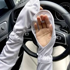 Damen The Relaxation Nook Autozubehör|Automobilindustrie-Langarmshirt mit Sonnenschutz – Sommertop aus Seide mit UV-Schutz