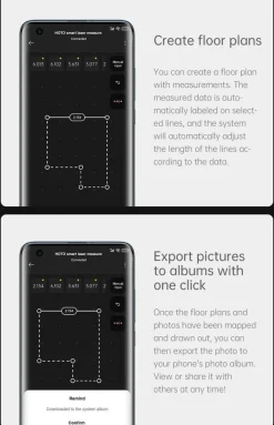 Roam Ready Outdoor-Artikel|Heimwerkzeuge-Laser-Entfernungsmesser-Maßband - Präzises Messwerkzeug