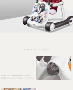 Kinder The Decor Haven Kinderwagen & Zubehör-Lauflernhilfe mit Musik – Anti-Rollover-Multifunktionsdesign