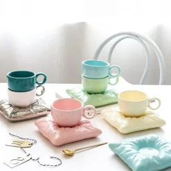 The Cozy Mug Küche & Esszimmer-Lazy House Keramik-Kaffeetassen-Set – Stilvolles Trinkgeschirr für Zuhause