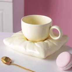 The Cozy Mug Küche & Esszimmer-Lazy House Keramik-Kaffeetassen-Set – Stilvolles Trinkgeschirr für Zuhause