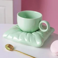 The Cozy Mug Küche & Esszimmer-Lazy House Keramik-Kaffeetassen-Set – Stilvolles Trinkgeschirr für Zuhause