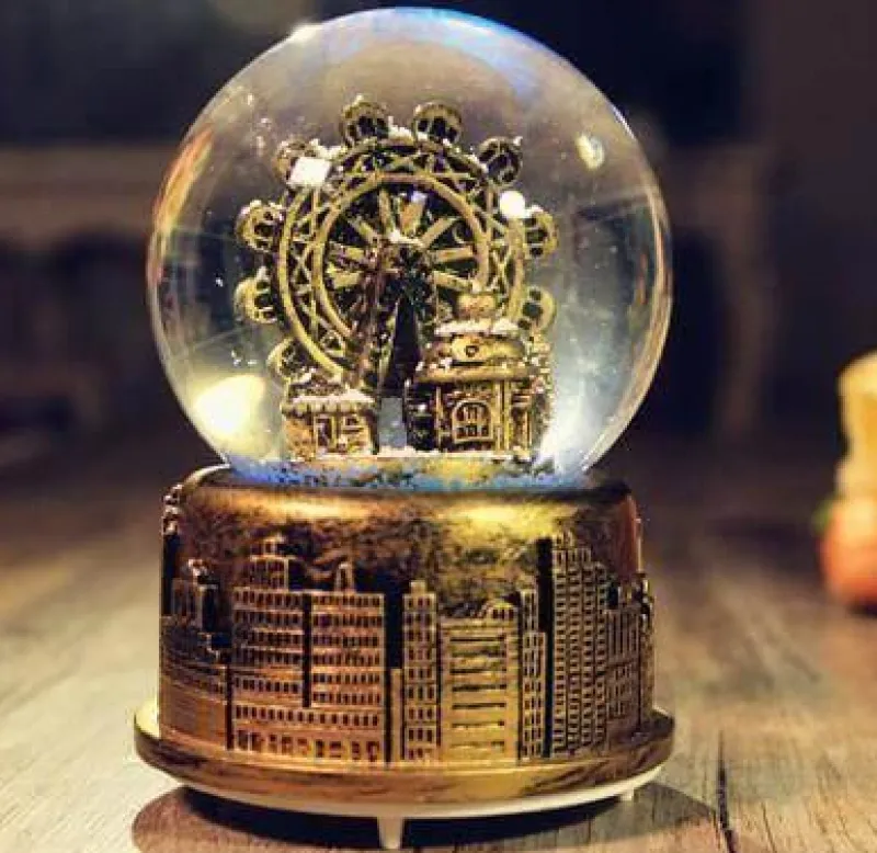 Comfort u0026 Style Beleuchtung-LED Crystal Ball Music Box - Glowing Night Light Decor