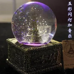 Comfort u0026 Style Beleuchtung-LED Crystal Ball Music Box - Glowing Night Light Decor