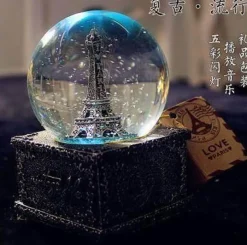 Comfort u0026 Style Beleuchtung-LED Crystal Ball Music Box - Glowing Night Light Decor