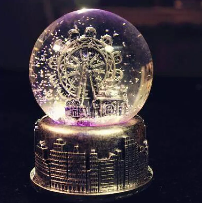 Comfort u0026 Style Beleuchtung-LED Crystal Ball Music Box - Glowing Night Light Decor