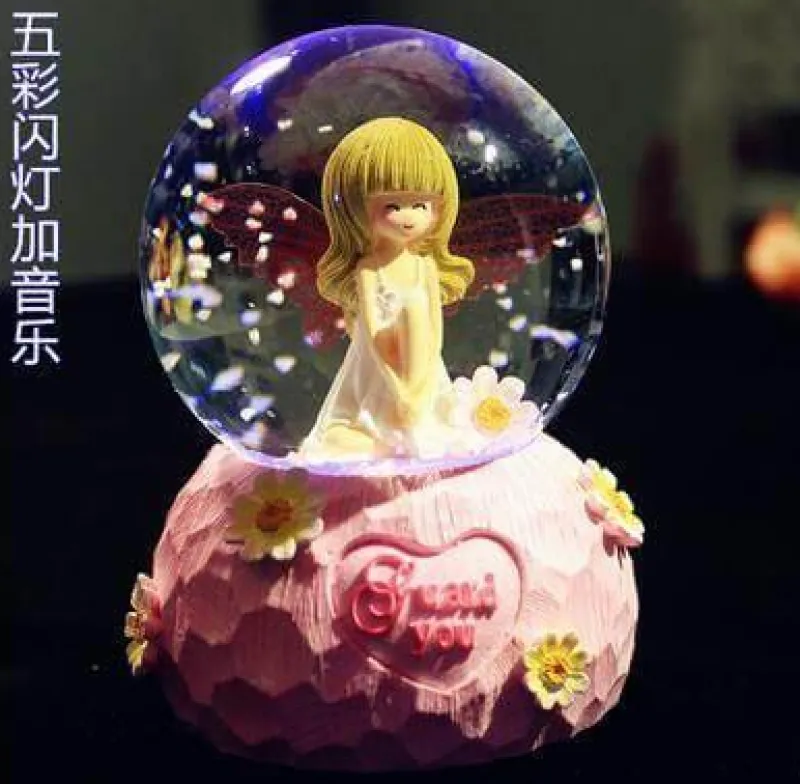 Comfort u0026 Style Beleuchtung-LED Crystal Ball Music Box - Glowing Night Light Decor