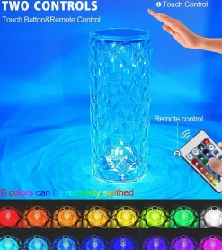 The Gilded Nest Beleuchtung-LED Crystal Night Light - Elegant Atmosphere Lamp