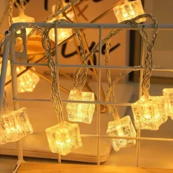Bright Accents Beleuchtung-LED Eiswürfel Lichterkette - Festliche Partybeleuchtung