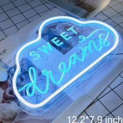 Comfort u0026 Style Beleuchtung-LED Neon Sign - Sweet Dreams Bedroom Wall Decor