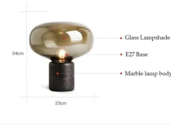 Comfort u0026 Style Beleuchtung-LED Table Lamp - Postmodern Marble Glass Design