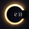 Comfort u0026 Style Beleuchtung-LED Wall Clock - Stylish Ring Lamp Design