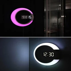 Comfort u0026 Style Beleuchtung-LED Wall Clock - Stylish Ring Lamp Design