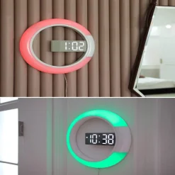 Comfort u0026 Style Beleuchtung-LED Wall Clock - Stylish Ring Lamp Design